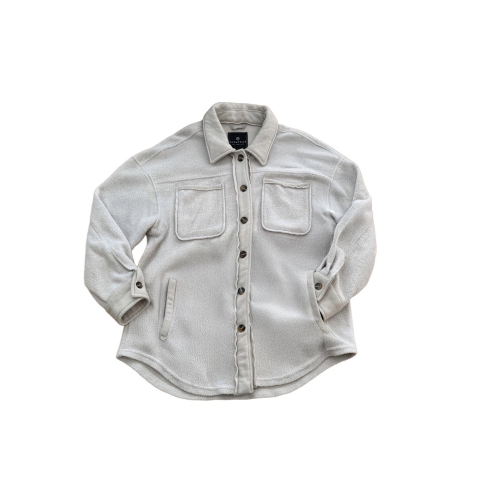 Bagatelle Cream Fleece Shacket (Size M)